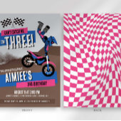 私を捕まえることはできない、私は3歳のダートバイクの誕生日 招待状