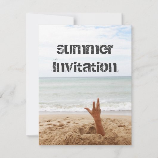 私を掘って！ 招待状 (正面)