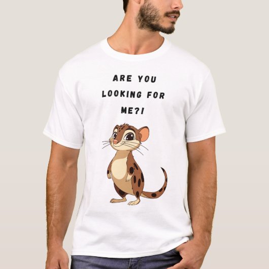 私を探してるのか?!キャッおもしろいト Tシャツ (正面)