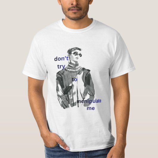 私を操ろうとしないで少年Tシャツ ホワイト Tシャツ (正面)