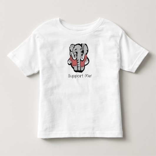 私を支える象 トドラーTシャツ (正面)