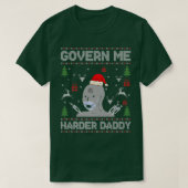 私を支配Hardaddy醜いクリスマスセーターのプレム Tシャツ (デザイン正面)