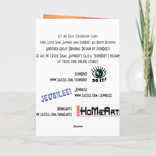 私を救済することを許可して下さい(友情カード) カード (裏面)