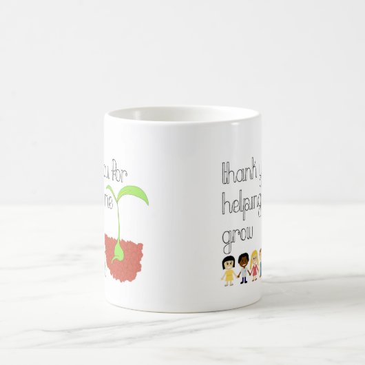 私を救済するために育ちますありがとう コーヒーマグカップ (中央)