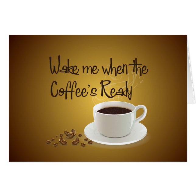 私を時準備ができたコーヒー目覚めさせて下さい (正面横)