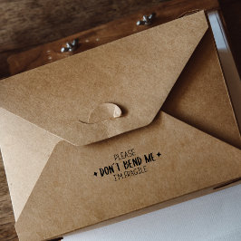 私を曲げないように、私は壊れやすい、包装 ラバースタンプ