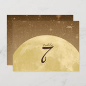 私を月に飛ばす – テーブル番号カード ポストカード (正面/裏面)