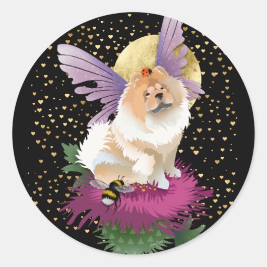 私を月に飛ぶ – 選択サイズ – ラウンドステッカー ラウンドシール (正面)