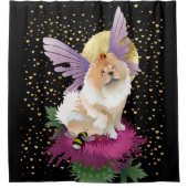 私を月のチャウシャワーのカーテンに飛ばす シャワーカーテン (正面)