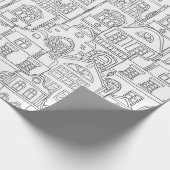 私を村の近隣都市家の歓迎着色して下さい ラッピングペーパー (角)