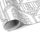 私を村の近隣都市家の歓迎着色して下さい ラッピングペーパー (ロールコーナー)