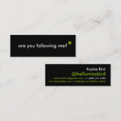 "私を次か。" スキニー名刺 (正面/裏面)