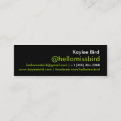 "私を次か。" スキニー名刺 (裏面)