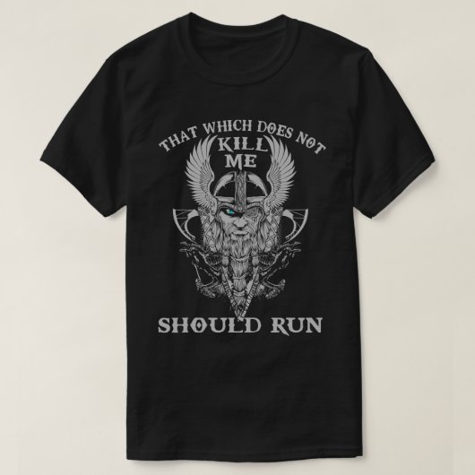 私を殺さないものは走るべき Tシャツ (デザイン正面)