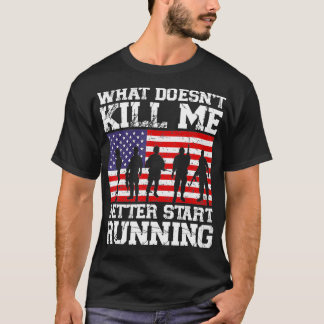 私を殺さない何より良いスタートランニングのUSA Vete Tシャツ