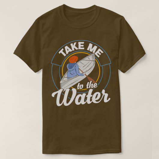 私を水のレトロカヌーへ Tシャツ (デザイン正面)
