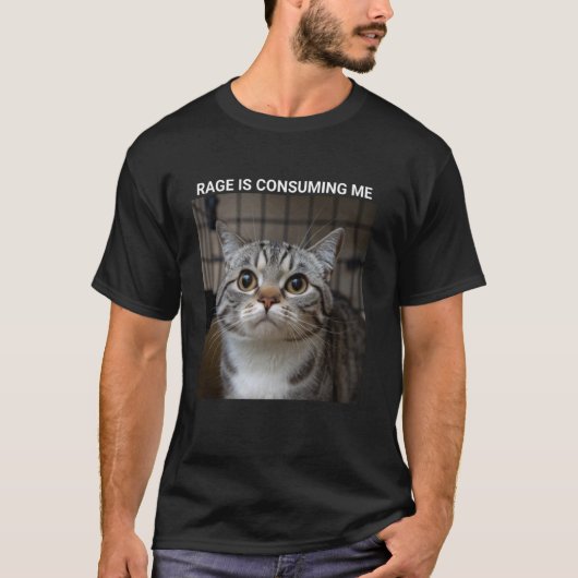 私を消費する怒りばかねこスターメ Tシャツ (正面)