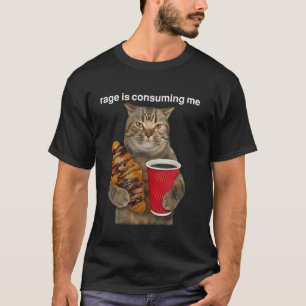 私を消費する怒り バカみたいな猫のスターリング・ミーム Tシャツ