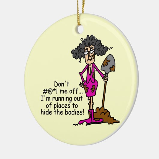 私を混乱させないでくれ セラミックオーナメント (左)