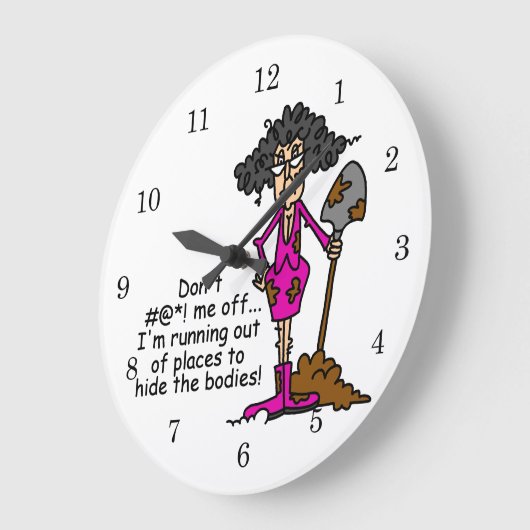 私を混乱させないでくれ ラージ壁時計 (傾斜)