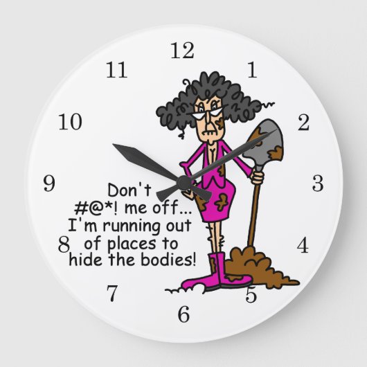 私を混乱させないでくれ ラージ壁時計 (正面)