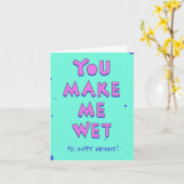 私を濡らしてしまうね – 一いけな体で熱いので カード (黄色い花)