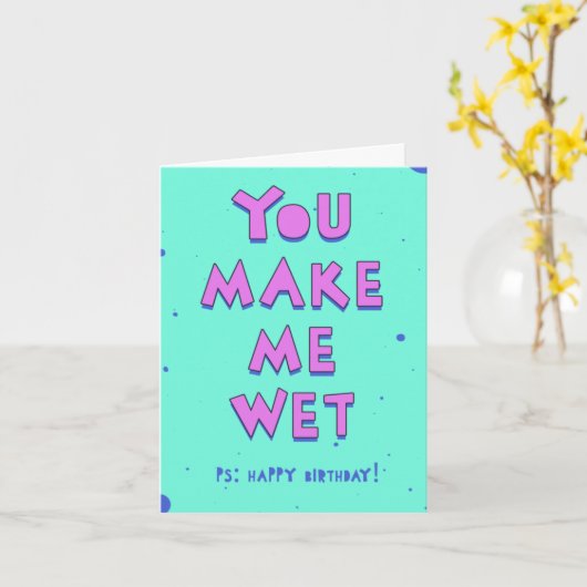 私を濡らしてしまうね – 一いけな体で熱いので カード (黄色い花)