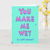 私を濡らしてしまうね – 一いけな体で熱いので カード (黄色い花)