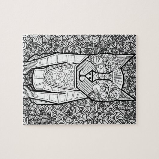 私を猫のパズル着色して下さい ジグソーパズル (横)