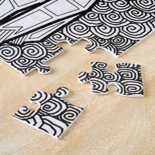 私を猫のパズル着色して下さい ジグソーパズル (側面)