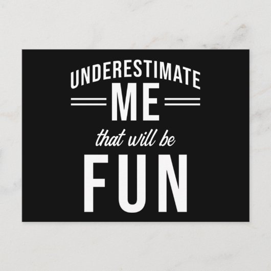 私を甘く見ておもしろい ポストカード (正面)