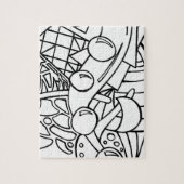 私を白黒1つ着色して下さい ジグソーパズル (縦)