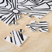 私を白黒3着色して下さい ジグソーパズル (側面)