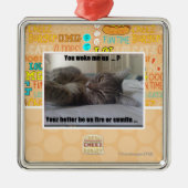 私を目覚めさせました メタルオーナメント (正面)