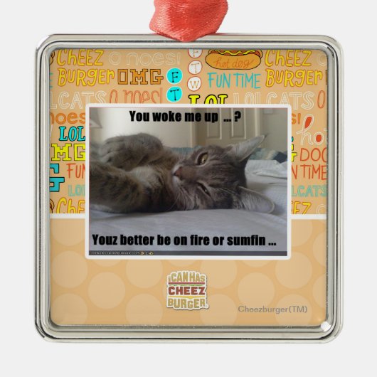 私を目覚めさせました メタルオーナメント (正面)