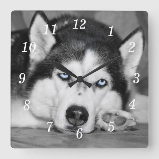 私を眠らせてくださいお願い壁時計 スクエア壁時計 (正面)