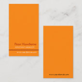 私を着色して下さい! ミニマルで上品な縦のデザイン 名刺 (正面/裏面)