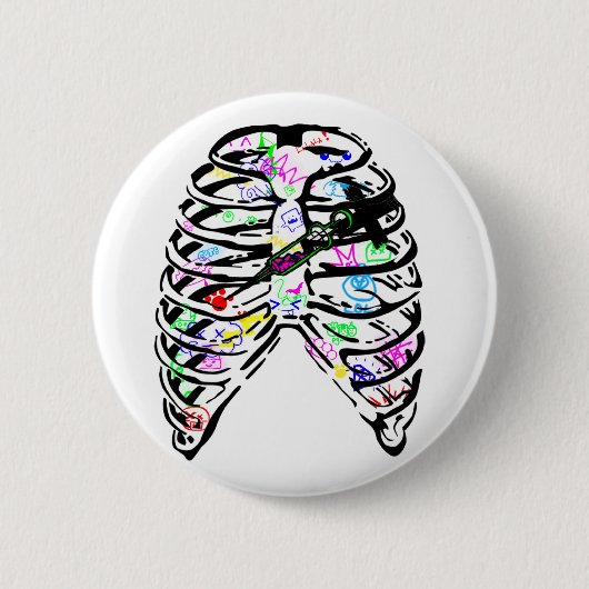 私を着色して下さい 缶バッジ (正面)