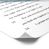 私を知っている、詩編139、男性シルエット ポスター (角)