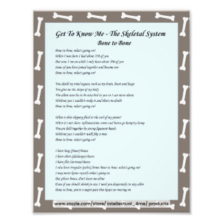 私を知る – 科学、骨格システム フォトプリント           