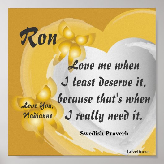 私を私のように愛し、ポスター_ カスタマイズ ポスター (正面)