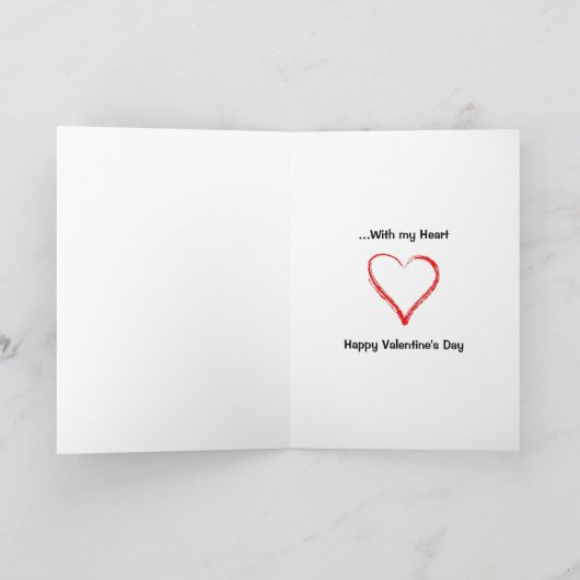 私を私のハート犬のバレンタインカードと微笑させます シーズンカード (内部)