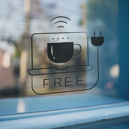私を繋いで l 無料のWIFIネットワーク カフェ ウィンドウサイン