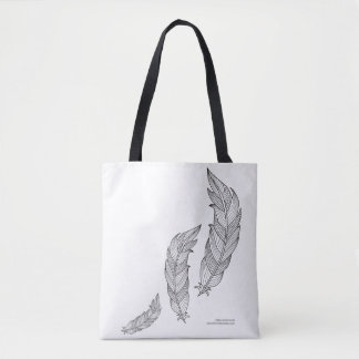 私を羽の秋の禅の落書きのイラストレーション着色して下さい トートバッグ