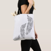 私を羽の秋の禅の落書きのイラストレーション着色して下さい トートバッグ (クローズアップ)