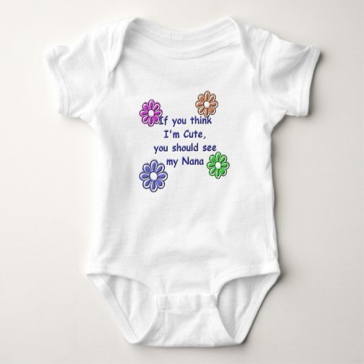 私を考えればKRWはかわいいです見ますナナの私のワイシャツを ベビーボディスーツ (正面)