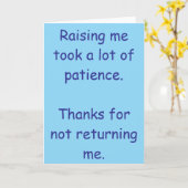 私を育ててくれて カード (黄色い花)