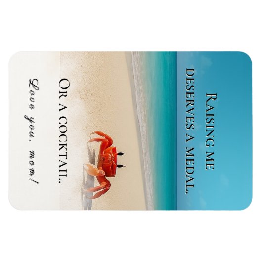 "私を育てることはメダルに値する" - おもしろい Mom Magnet マグネット (横)