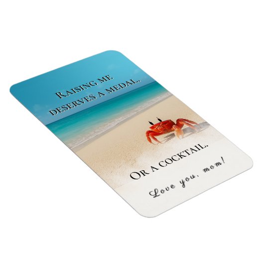 "私を育てることはメダルに値する" - おもしろい Mom Magnet マグネット (右側)