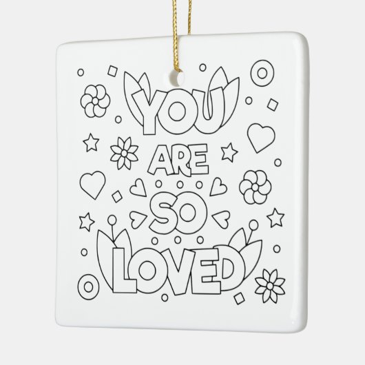 私を色づける あなたはとても愛されているよ インスピレーションアクティビティ セラミックオーナメント (左)